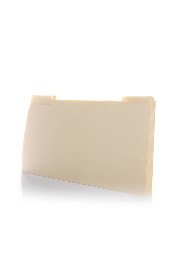 بريما ملف مانيلا مرن 100 قطعة | 1/5 تبويب 100 مم حجم الرسالة - بيج، علبة كبيرة للاستخدام المكتبي والقانوني، تصميم خفيف ومرن يسهل الحمل والترتيب - Image 2