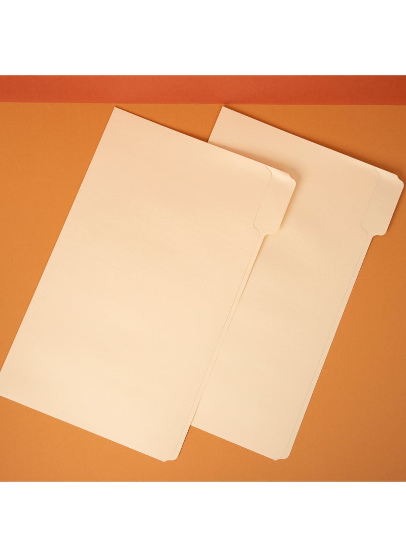 بريما ملف مانيلا مرن 100 قطعة | 1/5 تبويب 100 مم حجم الرسالة - بيج، علبة كبيرة للاستخدام المكتبي والقانوني، تصميم خفيف ومرن يسهل الحمل والترتيب - Image 3