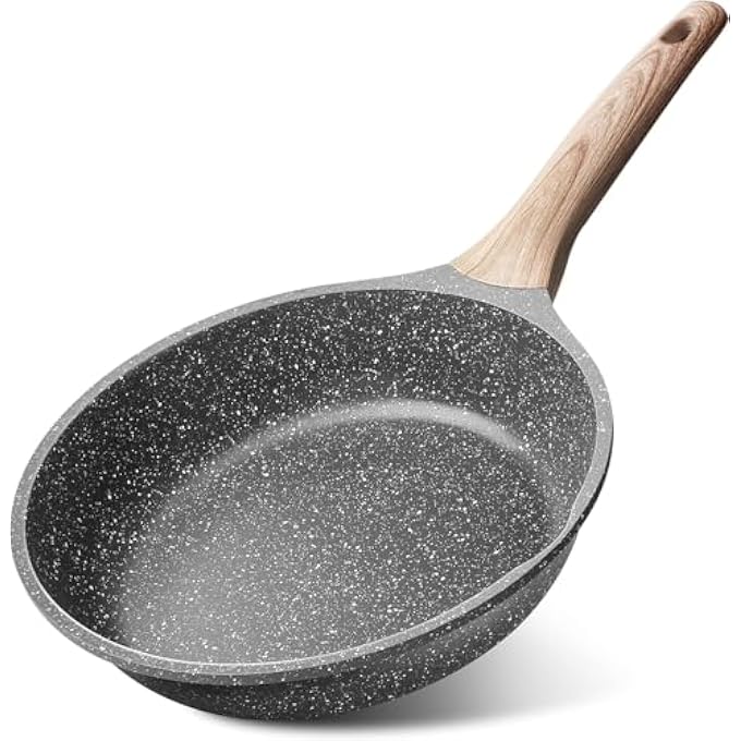 Unity Nonstick Frying Pan Kitchen Granite Skillet Non Stick Omelette Frying Pans Omelet Egg Pan Stone Cookware ChefS Pan Induction Compatible Pfoa Free Pans For Cooking Gift 24Cm - Image 1