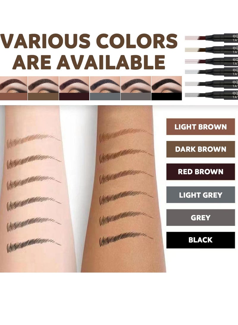 Excefore 6 Pack Eyebrow Pencil, Long Lasting Waterproof Eyebrow Pen, Natural Looking and Stays on All Day - Image 2