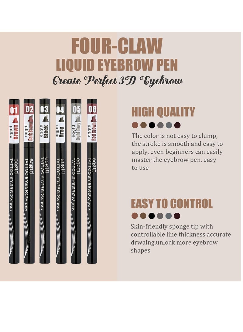 Excefore 6 Pack Eyebrow Pencil, Long Lasting Waterproof Eyebrow Pen, Natural Looking and Stays on All Day - Image 3