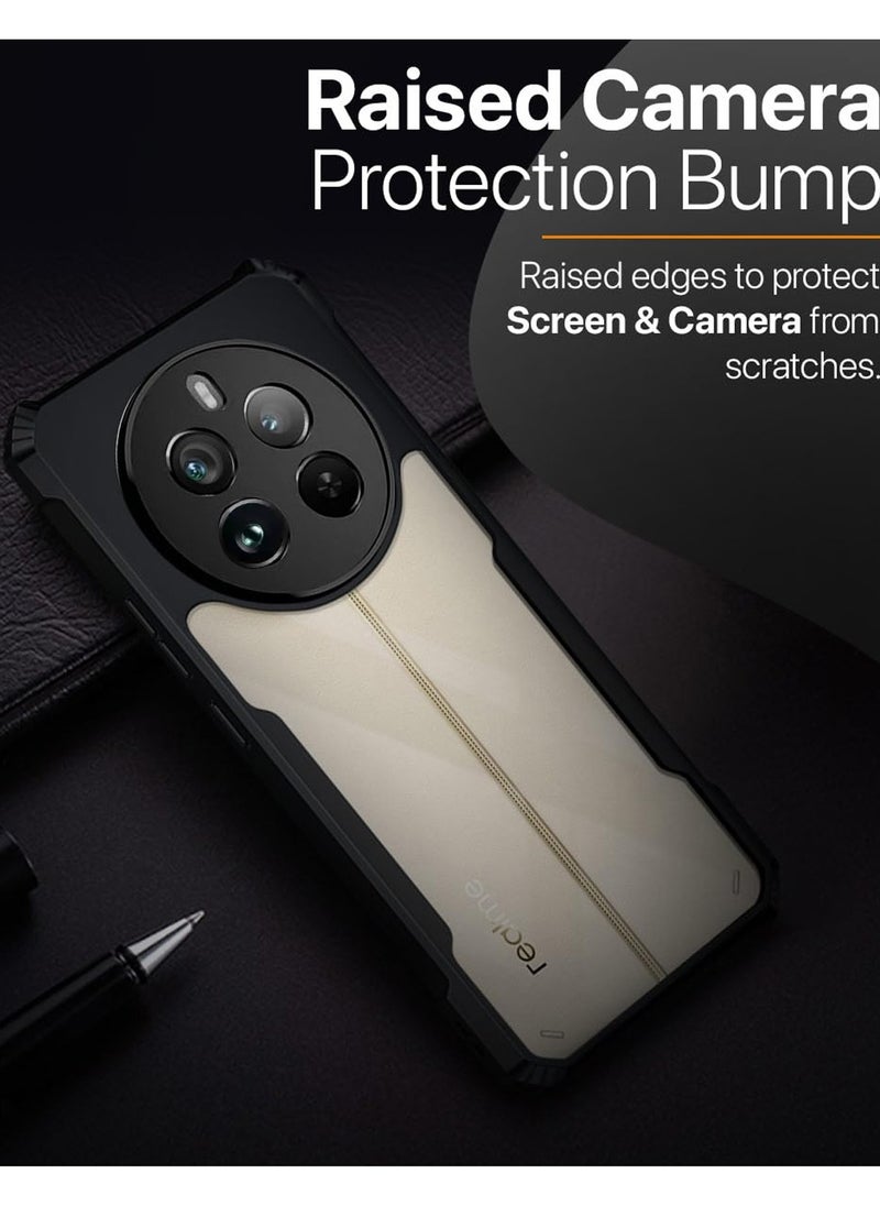 دبليو تيك غطاء حماية هجين مصنوع من السيليكون TPU مع مصدات مرتفعة لهاتف Realme 12 Pro / 12 Pro+ / 12 Pro Plus 5G 2024 أسود  - Image 4