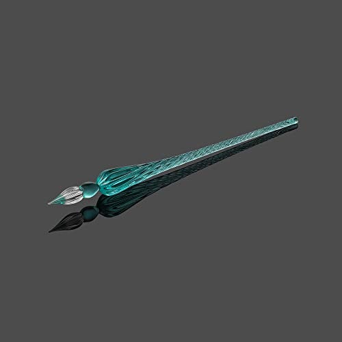 molshine Handmade Glass Dip Pen Crystal Calligraphy Pen Signature Dipped Pen for Artist Women Men Teens,Writing Drawing Decoration Gifts (Ice green) - Image 2