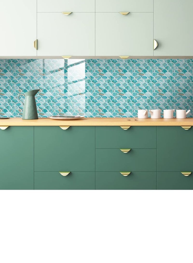 كاست ويف 20 Pack Marble Tile Stickers, Adhesive Tile Art Floor Wall Decal Sticker, Kitchen Bathroom Terrazzo Wall Tile Stickers, Waterproof Oil Proof Tile Stickers ( 6x6 Inches ) - Image 3