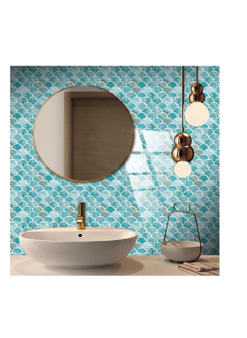 كاست ويف 20 Pack Marble Tile Stickers, Adhesive Tile Art Floor Wall Decal Sticker, Kitchen Bathroom Terrazzo Wall Tile Stickers, Waterproof Oil Proof Tile Stickers ( 6x6 Inches ) - Image 5