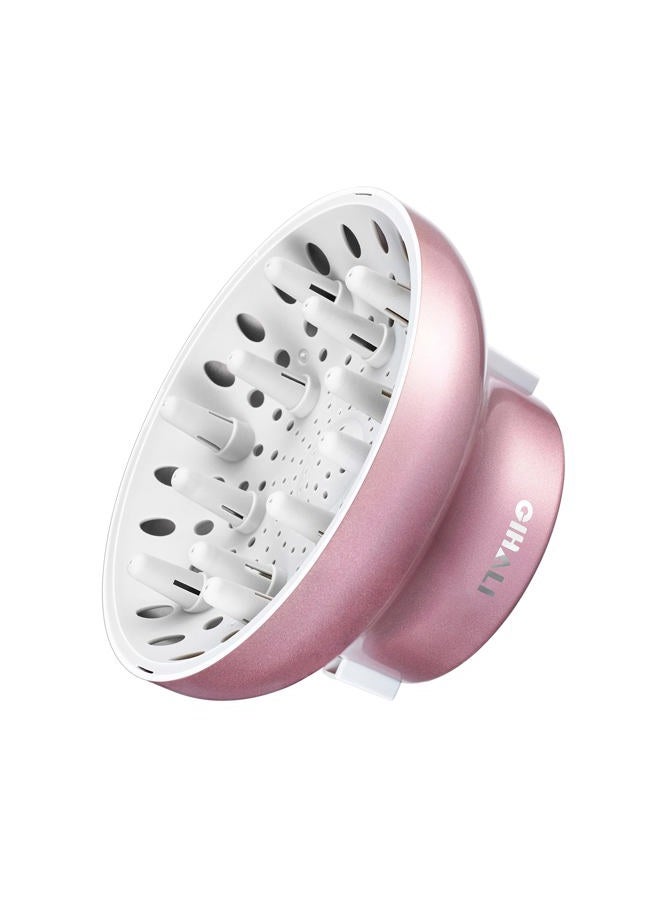GIHALI Universal Hair Diffuser “Super Sturdy” 4.4-6.6cm for Natural Curly and Wavy Hair, Easy Install, Hair Dryer Attachment Fit for Travel (Rose Gold) - Image 1