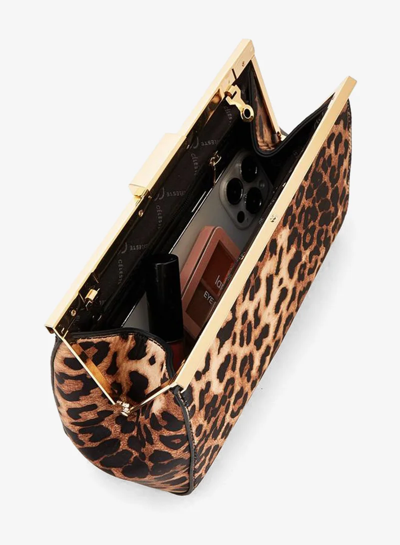 Celeste MULTICOLOUR Animal Print Crossbody Bag With Detachable Chain Strap for Women | Best Price UAE