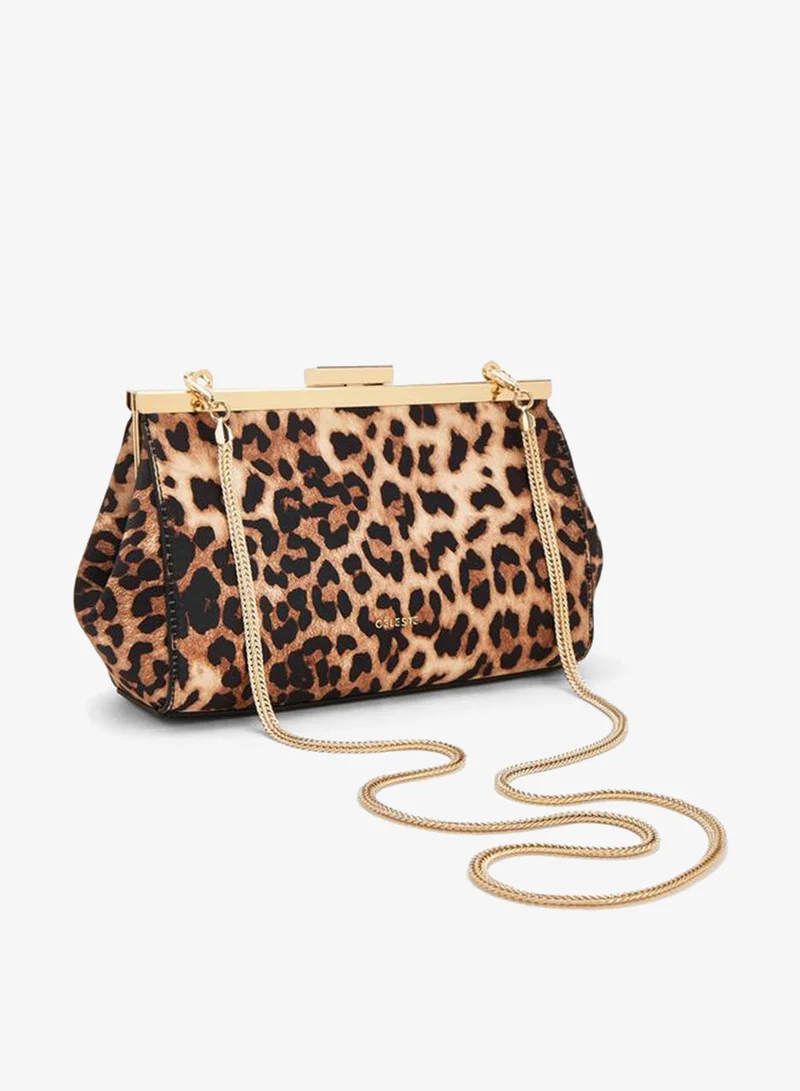Celeste MULTICOLOUR Animal Print Crossbody Bag With Detachable Chain Strap for Women | Best Price UAE