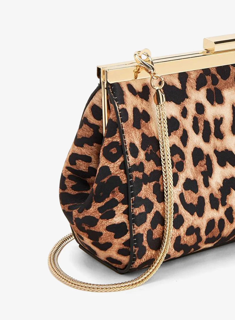 Celeste MULTICOLOUR Animal Print Crossbody Bag With Detachable Chain Strap for Women | Best Price UAE