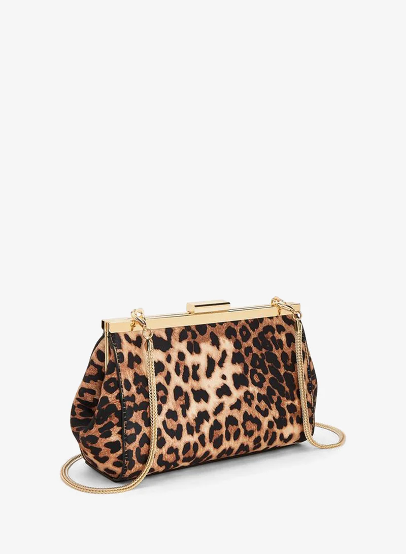 Celeste MULTICOLOUR Animal Print Crossbody Bag With Detachable Chain Strap for Women | Best Price UAE