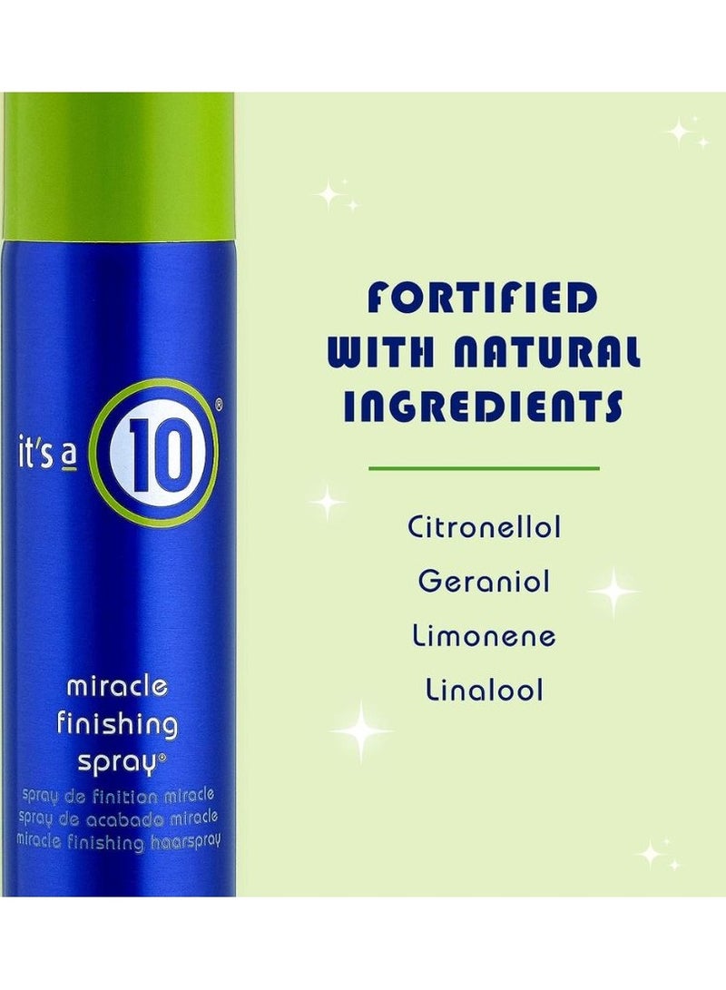 It's a 10 Miracle Finishing Spray, 10 hair spray, Workable hair hold, Color-treated hair, Weightless finish 10 Oz - Image 2
