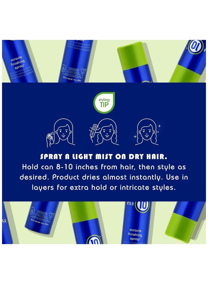 It's a 10 Miracle Finishing Spray, 10 hair spray, Workable hair hold, Color-treated hair, Weightless finish 10 Oz - Image 4