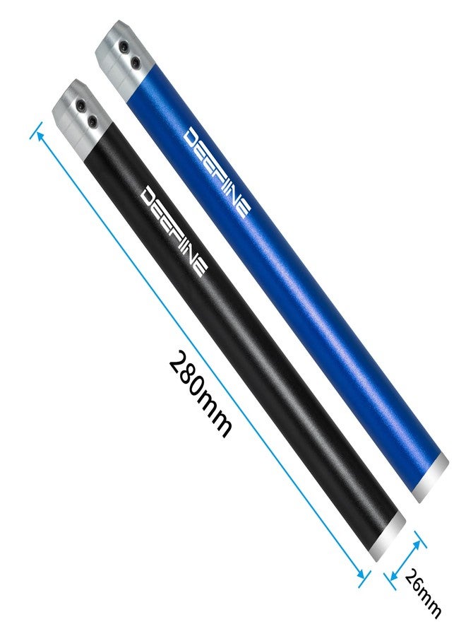 DEEFIINE 2PCS Carbide Wood Lathe Truning Tools Grip Handle, Accept 10mm Square Turning Tool bar (Black and Blue) - Image 2