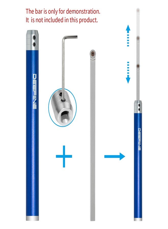 DEEFIINE 2PCS Carbide Wood Lathe Truning Tools Grip Handle, Accept 10mm Square Turning Tool bar (Black and Blue) - Image 4
