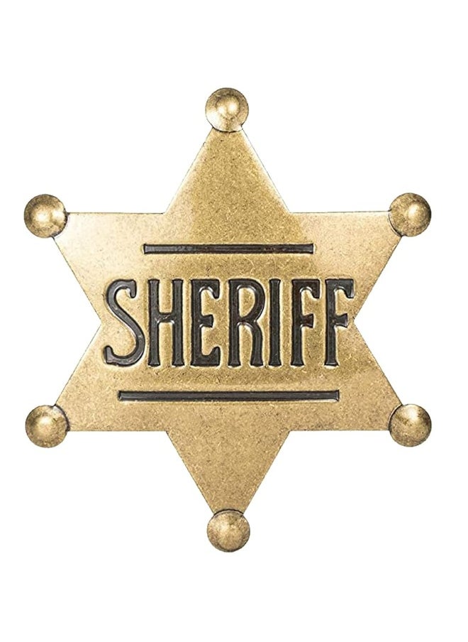 Finduat - 2 Pack Mental Western Sheriff Deputy Badge for Kids Adults Party Favors Supplies, School Carnival Prizes, Party Bag Gift Fillers - Image 1