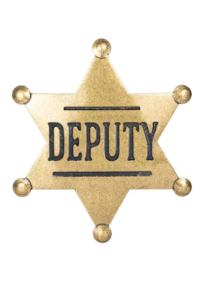 Finduat - 2 Pack Mental Western Sheriff Deputy Badge for Kids Adults Party Favors Supplies, School Carnival Prizes, Party Bag Gift Fillers - Image 1