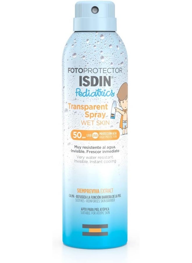 ISDIN Fotoprotector Wet Skin Trans Spr 50+ 250Ml Pediatrics - Image 1