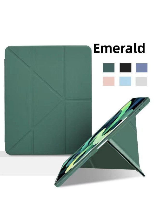 Suitable For The IPad Leaf Particle Tablet Protective Case 10.2inch With Pen Slot 10.9 Magnetic Protective Case Mini-Color:Emerald-Applicable Models:IP PRO 13inch 2024 - Image 1