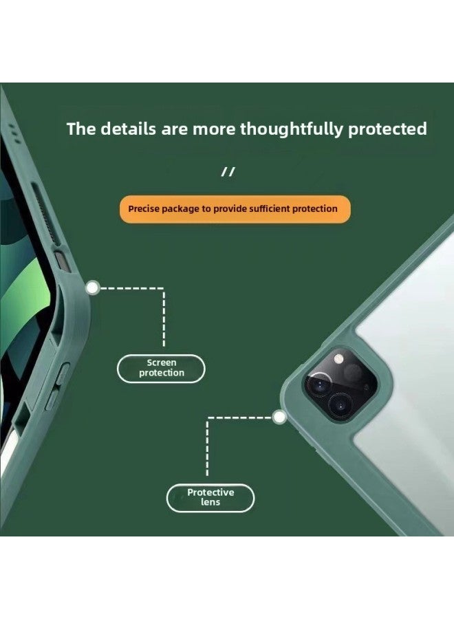 Suitable For The IPad Leaf Particle Tablet Protective Case 10.2inch With Pen Slot 10.9 Magnetic Protective Case Mini-Color:Emerald-Applicable Models:IP PRO 13inch 2024 - Image 5