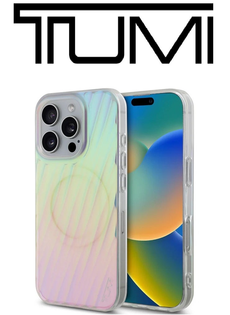 CG MOBILE iPhone 16 Pro Max case with back protection , iphone 16 pro max cover strong shockproof, cover iphone 16 pro max supports MagSafe wireless charging, with a French design and approved by the global brand Tumi, transparent design in multiple colors.  - Image 1