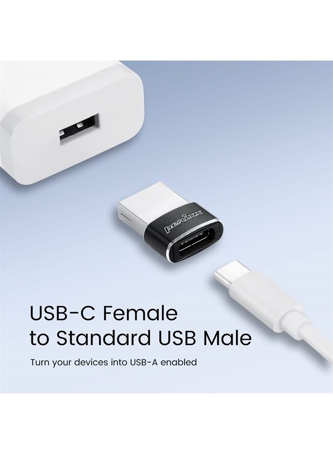 Perixx PERIPRO-408 USB C Female to USB A Male Adapter - Data Transfer & Charging Adapter for iPhone 12 13 Mini Pro, Galaxy Note, iPad & Pixels Smartphone - Image 4