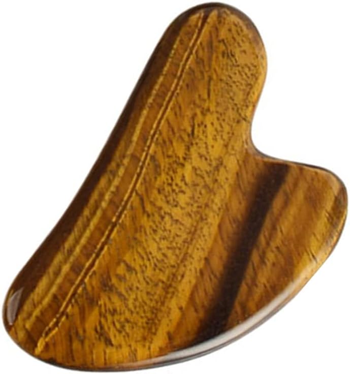 EXCEART EXCEART Guasha Board- Tigers Eye Scraping Board Gua Sha Massage Plate Acupuncture Therapy Trigger Point Treatment Scraping Board 