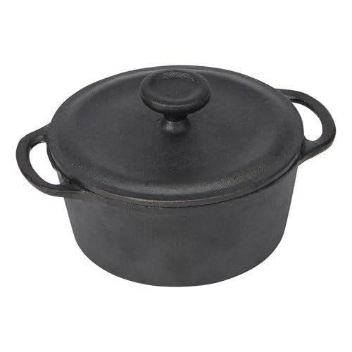 GoodCook Pre-Seasoned Cast Iron Mini Dutch Oven, Black, Small Dutch Oven Pot with Lid, Durable Cast Iron Cookware, Even Heating for Stews, Soups, and Baking, Oven Safe to 500°F - Image 1