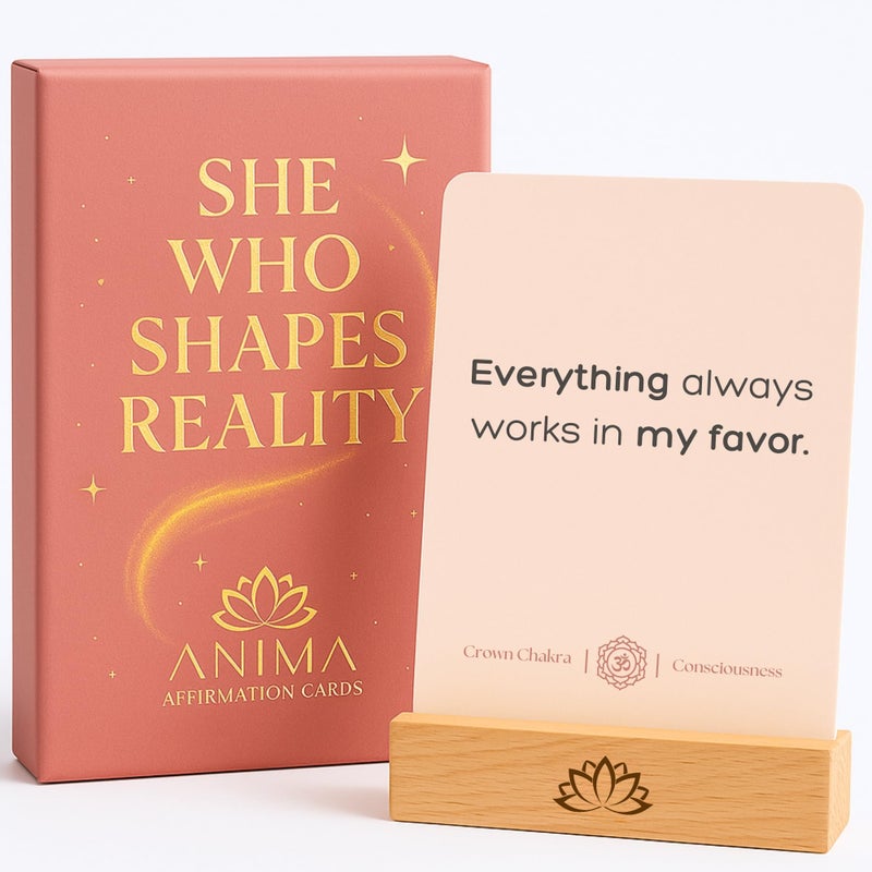 Anima Daily Affirmation Cards â€“ 40 Spiritual Mindfulness Cards for Inner Healing, Self-Love & Manifestation â€“ Elegant Deck for Women with Gift Box & Guide â€“ Uplifting Positive Quotes for Daily Use - Image 1