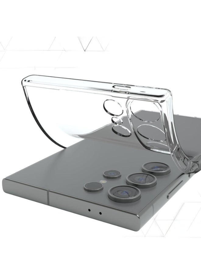 جراب لهاتف سامسونج جالاكسي إس 24 ألترا، جراب سيليكون TPU ناعم، حماية شفافة مضادة للخدش، غطاء امتصاص الصدمات [رفيع للغاية] - Image 5