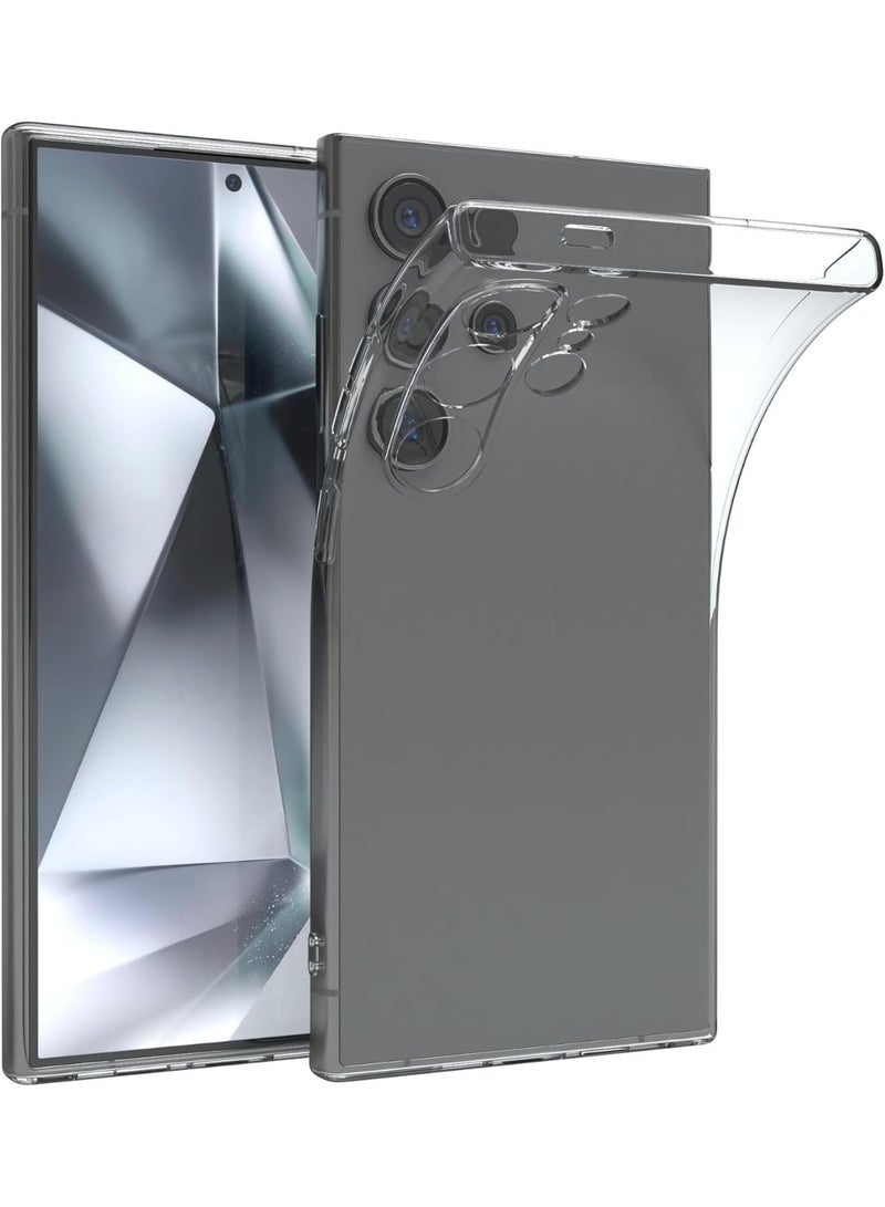 جراب لهاتف سامسونج جالاكسي إس 24 ألترا، جراب سيليكون TPU ناعم، حماية شفافة مضادة للخدش، غطاء امتصاص الصدمات [رفيع للغاية] - Image 1