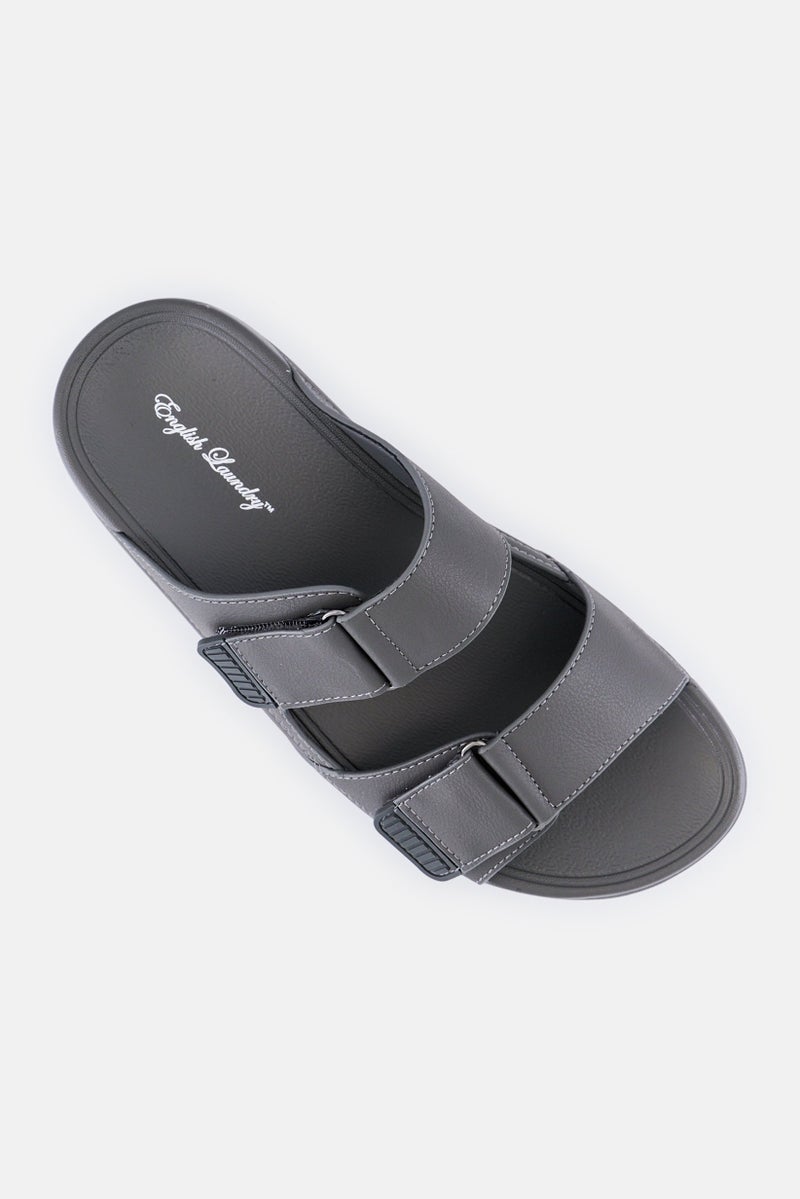 English Laundry صنادل عربية للرجال، رمادي - Image 4