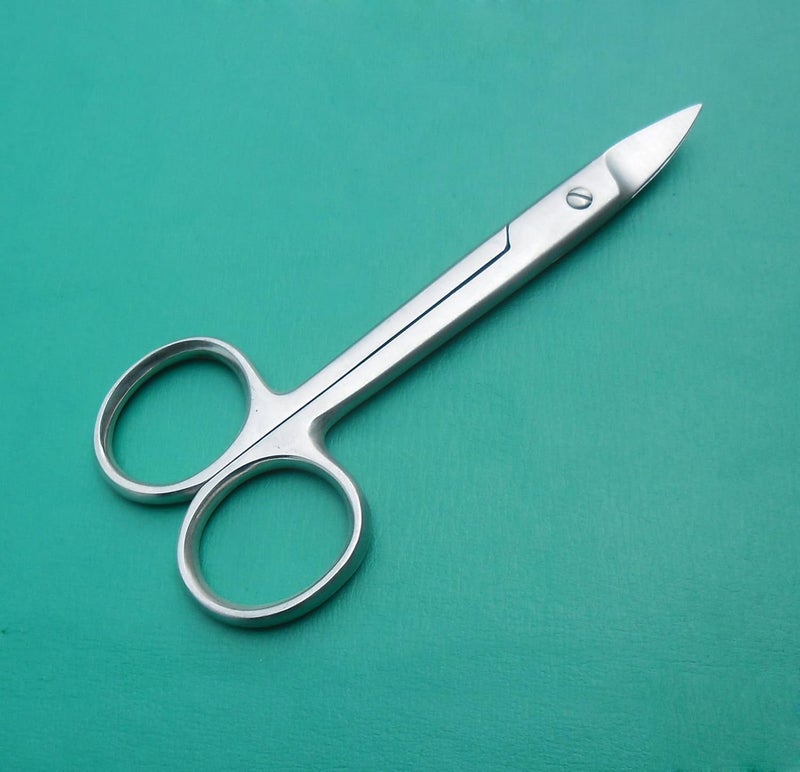 Crown & Collar Scissors 4 1/2 inches Curved Stainless