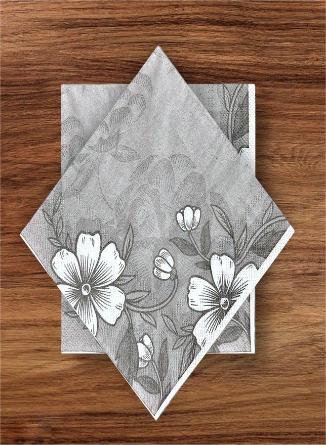 نايس تاتش مناديل ورقية مطبوعة من نايس تاتش بتصميم زهري، عبوة من 4 ألوان باستيل (25 منديلًا في العبوة، 200 ورقة، 33 × 33 سم)، طبقتان - Image 3