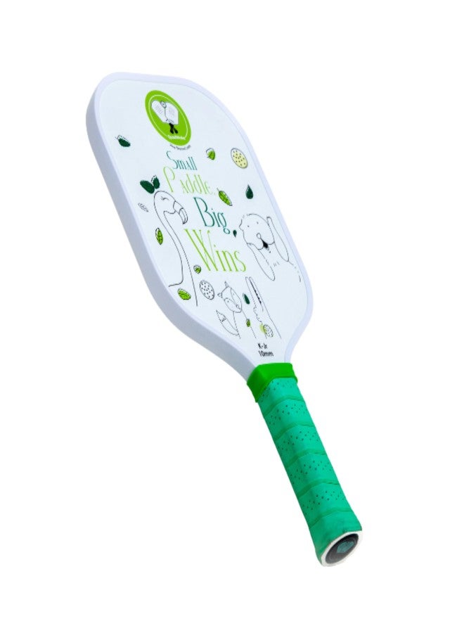 QuadWoke K-Jr. Kids Pickleball Paddle - Lightweight & Durable Pickle Ball Paddle for Youth Pickleball Paddles for Beginners & Juniors - Best Pickleball Bat for Young Champions (Green) - Image 1