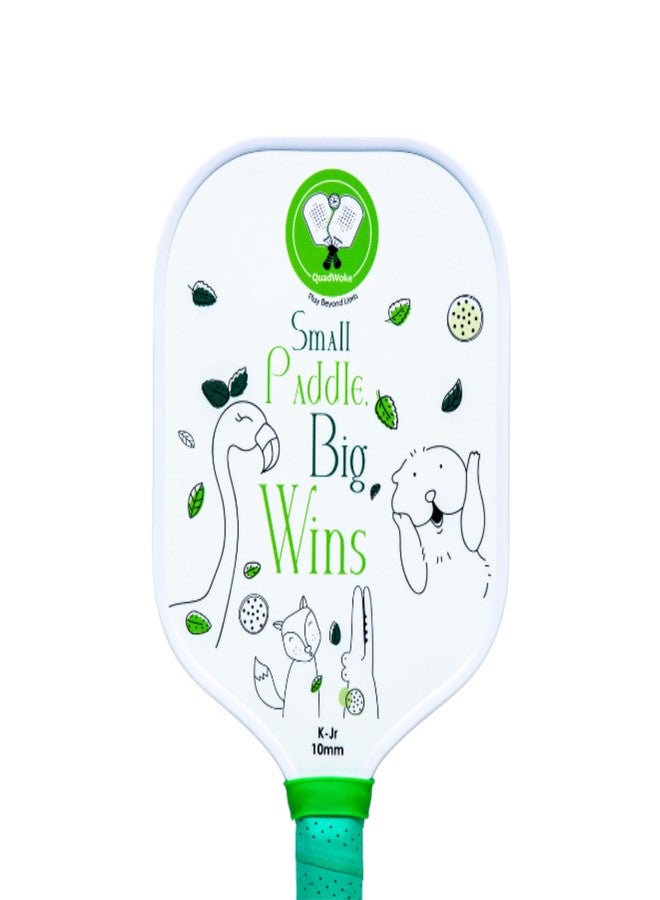 QuadWoke K-Jr. Kids Pickleball Paddle - Lightweight & Durable Pickle Ball Paddle for Youth Pickleball Paddles for Beginners & Juniors - Best Pickleball Bat for Young Champions (Green) - Image 2