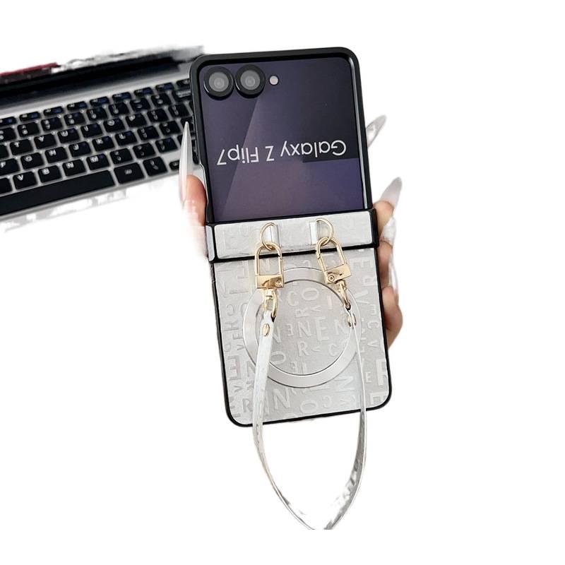 MagSafe Case | Drop Protection | Strong Magnetic | Plastic | Shockproof Cover for Samsung Galaxy Z Flip 7 | White - Image 1
