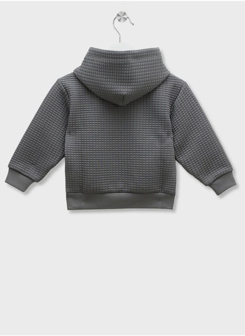 كالفن كلاين جينز Kids Logo Quilted Hoodie