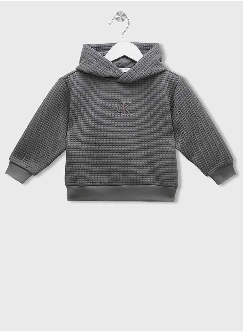 كالفن كلاين جينز Kids Logo Quilted Hoodie