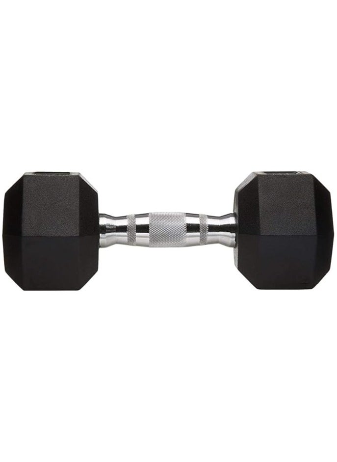 ULTIMAX - ULTIMAX - Rubber Encased Dumbbell Set Hex Rubber Dumbbell Solid Iron Hex Dumbbells - 5KG x 2 - Image 1