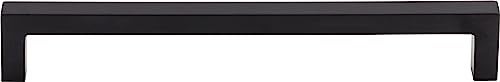 Top Knobs M2137 Nouveau III Collection 7-9/16" Square Bar Pull, Flat Black - Image 1