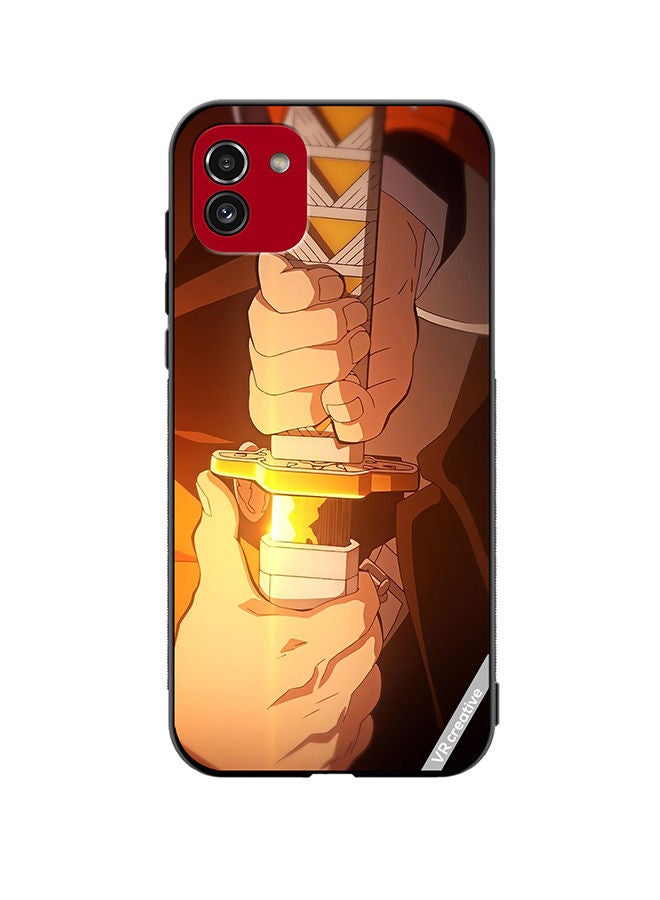 VR CREATIVE Protective Case Cover For Samsung Galaxy A03 Sword Design Multicolour - Image 1