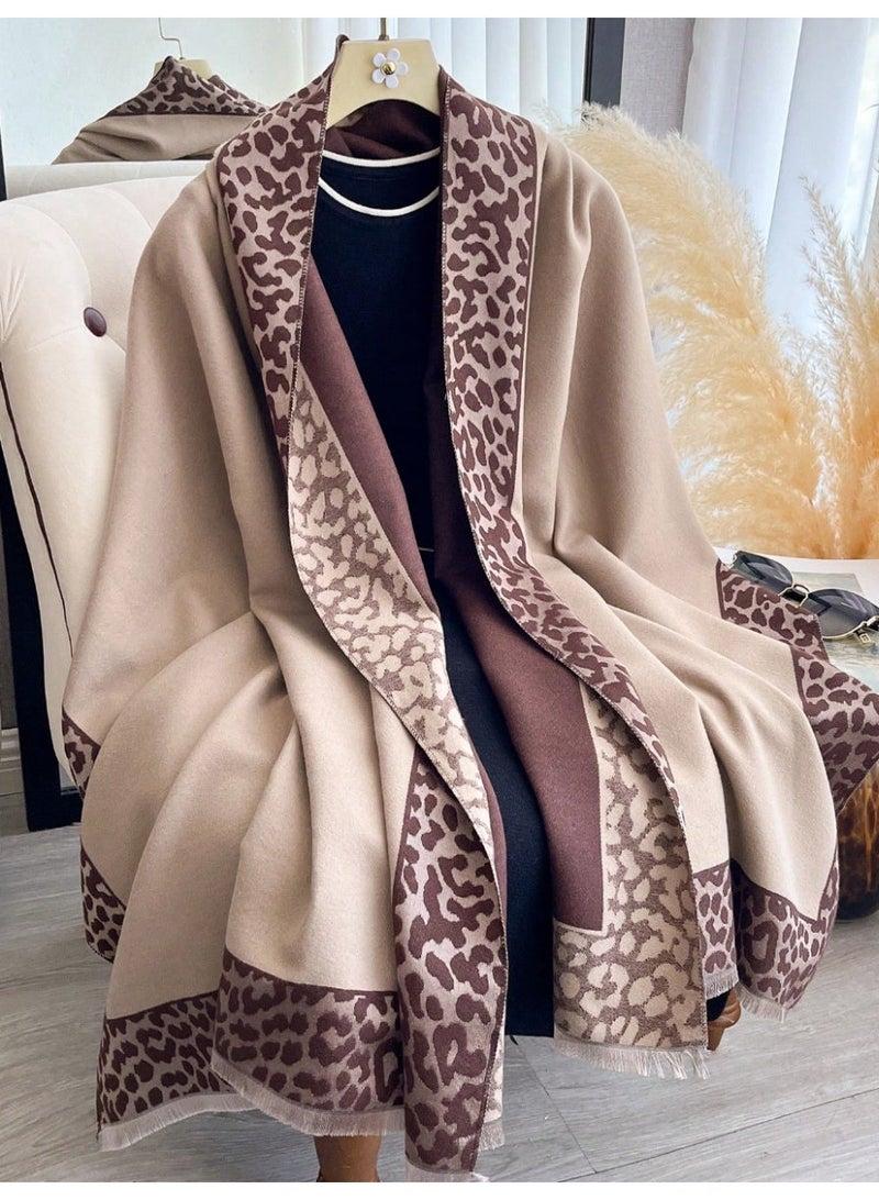 شال شتوي نسائي فاخر مصنوع من قماش الكشمير شال شتوي فاخر يضيف لمسة ناعمه وراقية لإطلالتك الشتوية. - Image 2