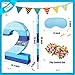 PCFING 20 Inch Number 2 Piata Blue Silver with 30 Inch Piata Stick Blindfold Confetti for Boys Girls Adults Birthday Party Decorations Anniversary Celebration Fiesta - Image 4