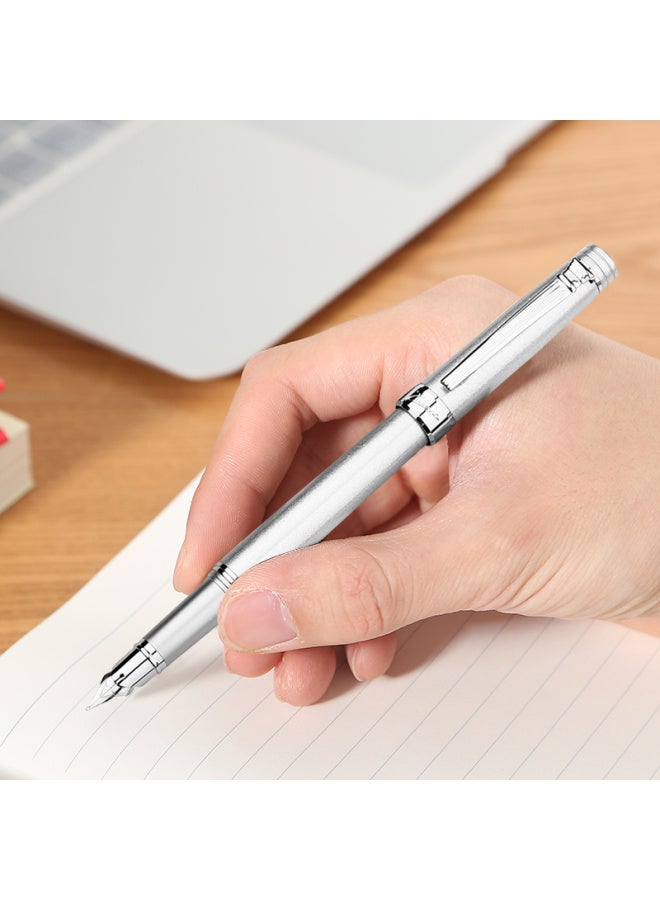 Pimio Luxury Business Fountain Pen - Rome Romance Series 917 Platinum White - Image 2