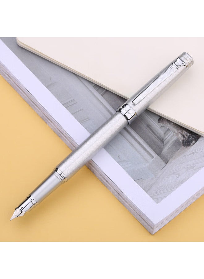 Pimio Luxury Business Fountain Pen - Rome Romance Series 917 Platinum White - Image 3