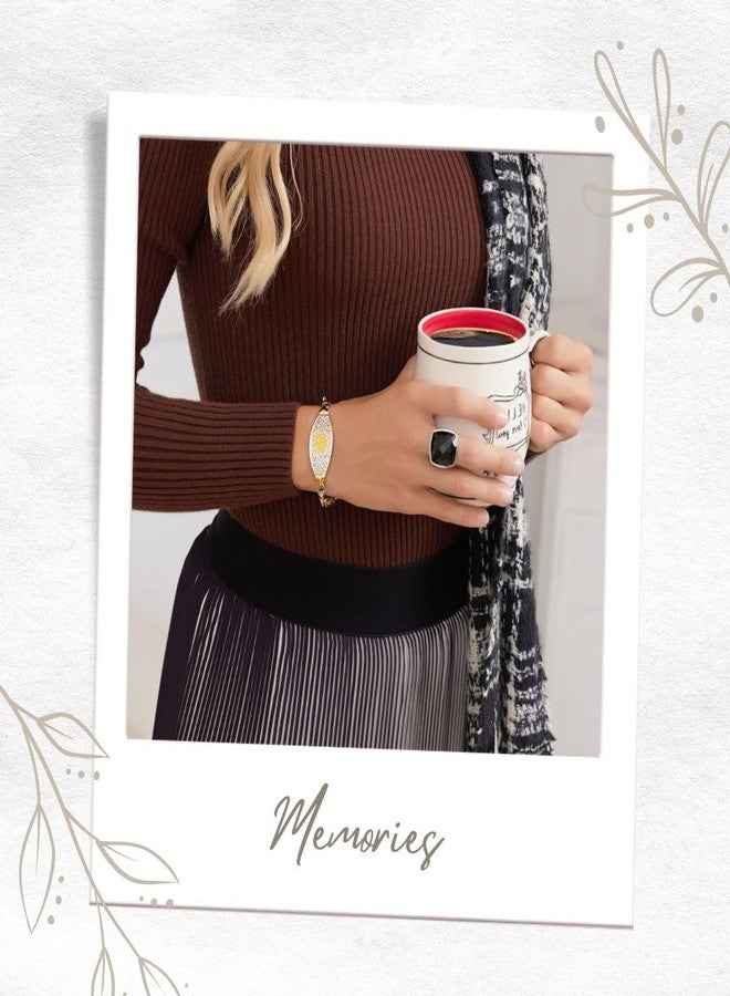 Divoti Custom Engraved Medical Alert Bracelets for Women | 4-Line Personalized Emergency ID | Mesh Chain with Grand Filigree Tag- White / 7.25" - Image 4