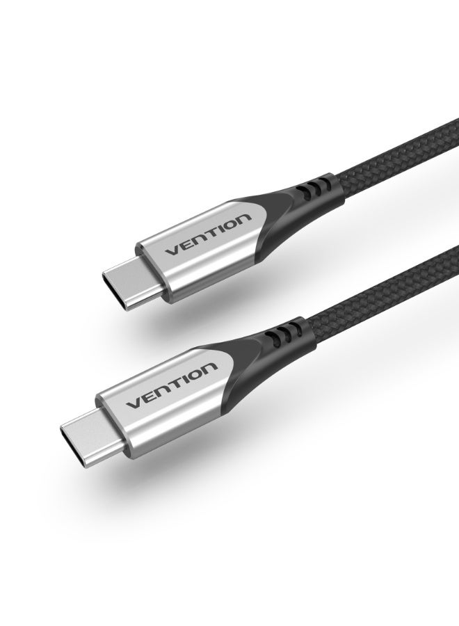 VENTION Cotton Braided USB-C to USB-C 3.1 Cable   Gray Model # TAAHF - Image 1