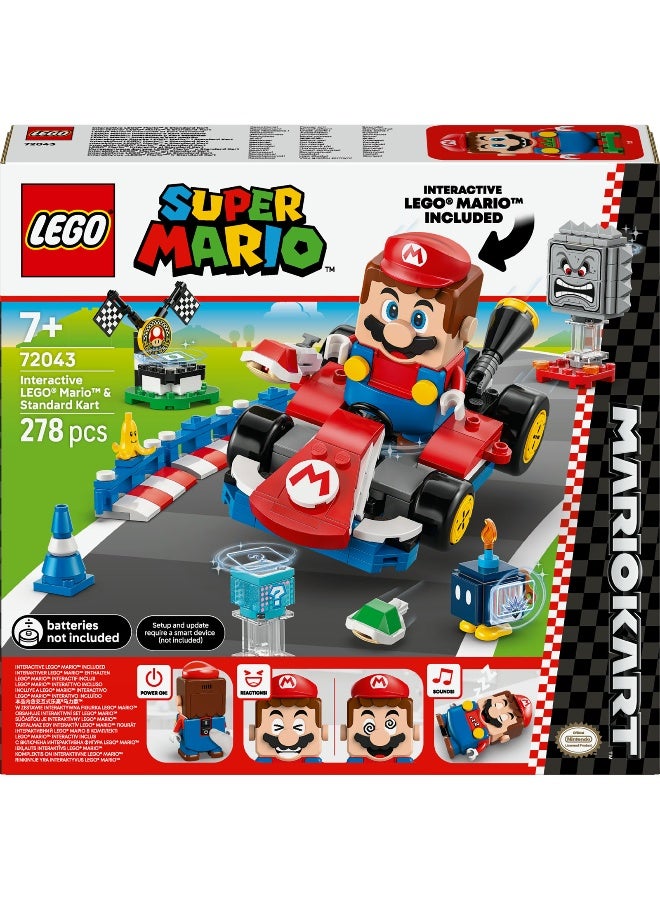LEGO Super Mario: Mario Kart – Interactive Mario & Standard Kart 72043 Toy Building Set - Image 2