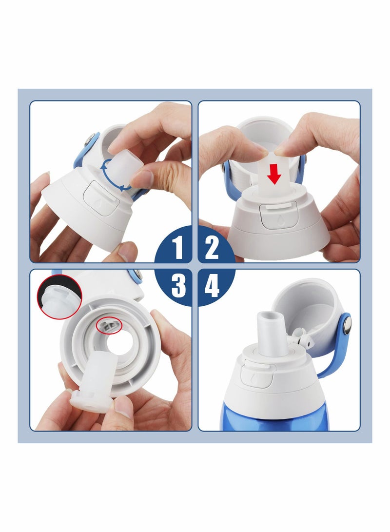 SOLARAE Fit for Bite Valve Replacement Compatible with Brita Water Bottle & Brita Filter Water Bottle Replacement, White Silicone Water Bottle Mouthpiece Replacement Water Bottles Parts (2pcs) - Image 5