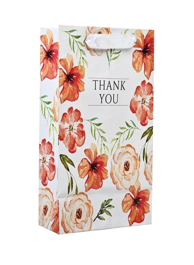 FONSIE paper bags || Luxury small gift bags (8.25 * 6 * 3 inches) gift bags for gifting in wedding, Diwali, baby shower, birthday, return gifts, goodies-Pack Of 5 (Floral | Orange). - Image 5